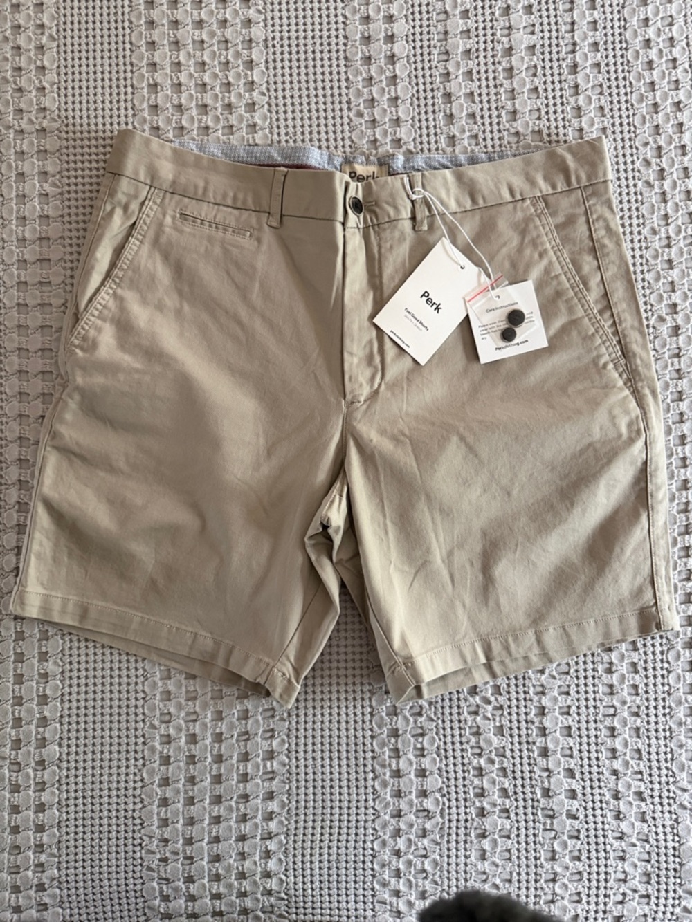Perk Clothing Men's Khaki Cotton Chino Shorts